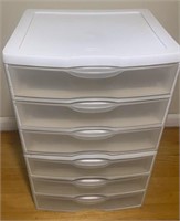 Sterilite White Plastic Cabinets w Drawers