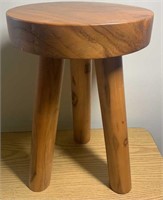 Carved Wooden Stool 15in