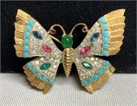Jomaz Butterfly Brooch Signed Wonderful Condition