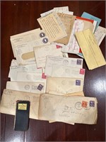 1940-1950s vintage mail with envelopes