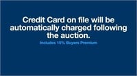 Your credit card will be charged after auction.