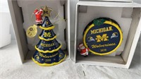 U of M Christmas ornaments in original box