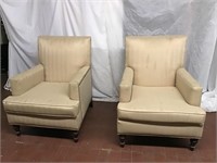 Set of upholstered lounge chairs
