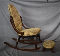 Harold Elferdink Rocking Chair and Ottoman