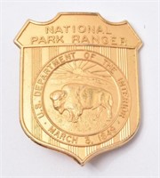 Gold Plated National Park Ranger Badge