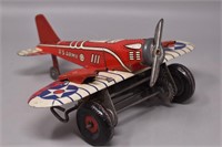 Marx US Army Windup Tin Fighter Plane K27