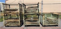 (5) Metal Industrial Material Cages