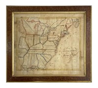CALLIGRAPHIC MAP OF THE UNITED STATES , 1827