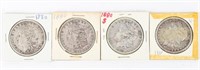 Coin 4 Morgan Silver Dollars 1880-P(3) 1880-S VF