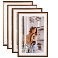 Brown Gold 11x17 Frame Set of 4, Rustic 11 by 17