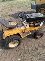 older lawn tractor,