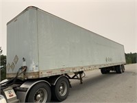 1990 fruehauf 53' van trailer, not saftied