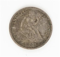 Coin 1890(P) Seated Liberty Dime XF