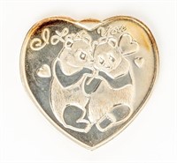 Coin  Valentine's Day Panda Silver Proof Round