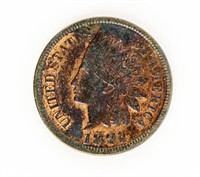 Coin 1891 Indian Head Cent  AU
