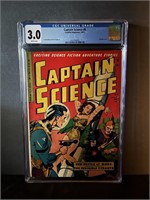 Captain Science 6 CGC 3.0 Pre-Code Bondage Cover