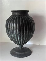 Vintage Harvey metal pedestal vase