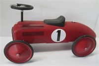 Child's ride on race car. Measures 15 1/2" to top