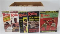 Huge (64) piece lot of vintage boxing magazine,