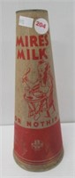 Mires milk advertisement cone.