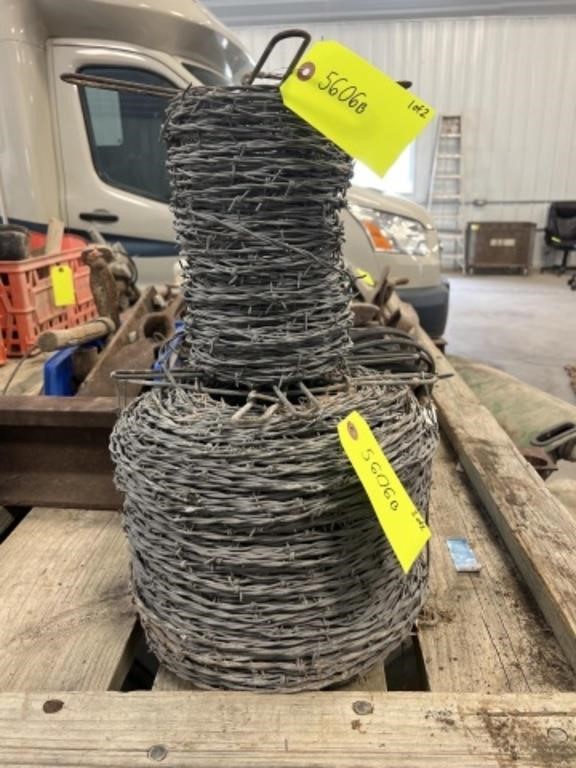 2-pt barb wire rolls - 1 partial/1 full
