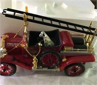 Vintage Fire Department Toy with Dalmatian Dog