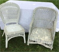 White Wicker Chairs (2)