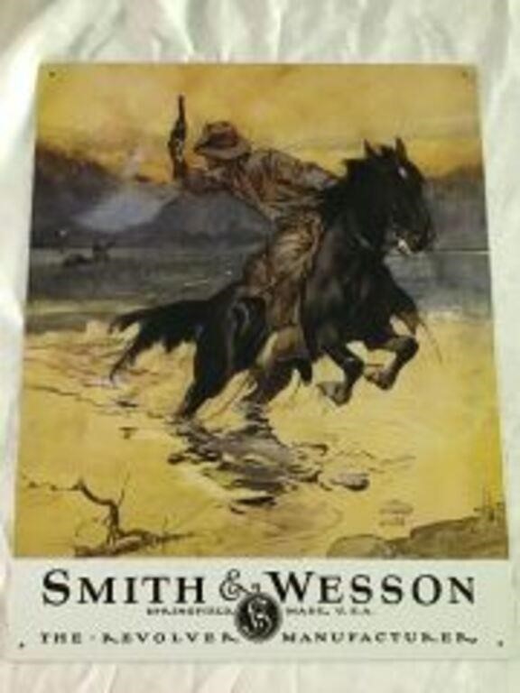 Smith & Wesson Advertising Sign Titled Hostiles