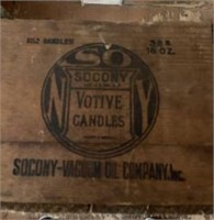 Socony Votive Candles Crate