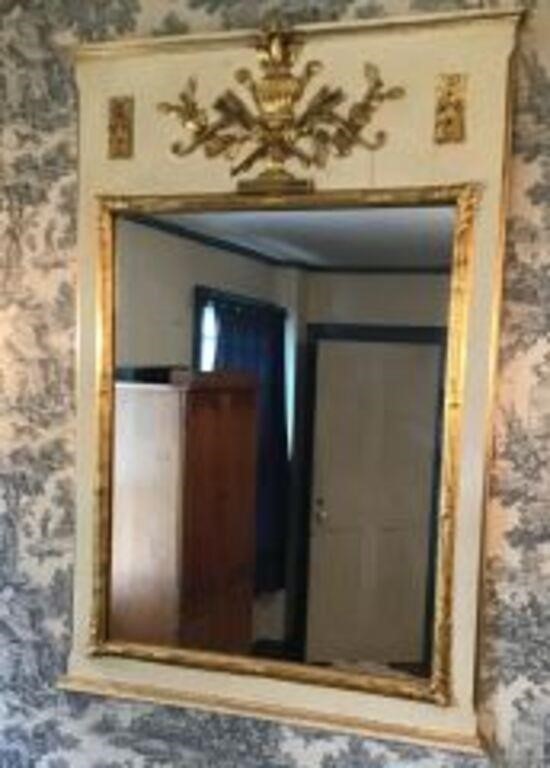 Vintage Mirror w/ Frame & Gold Trim - Very Nice!