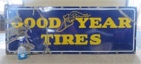 Early Vintage Goodyear Tires Porcelain Sign.
