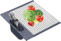 Over Sink Roll Up Dish Drying Rack