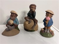 Lot of 3 vintage Tom Clark gnomes