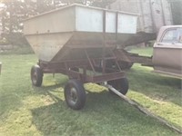 Hopper Box - approx 100 bushel on 4 wheel trailer