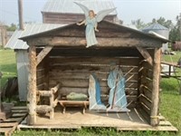 Nativity Scene - measures 7Ft x 3Ft