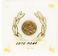 Coin 1917-D Buffalo Nickel-Gem Unc.