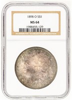 Coin 1898-O Morgan Silver $ NGC-MS64