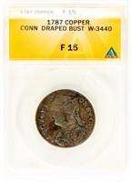 Coin 1787 Draped Bust Colonial Coin CT