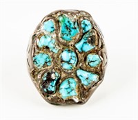 Jewelry Old Pawn Sterling Silver & Turquoise Ring