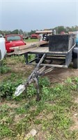 Home made trailer with toolboxes and saw