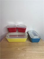 PYREX Primary Refrigerator Dish Red Blue Yellow