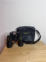 Bushnell binoculars & bag