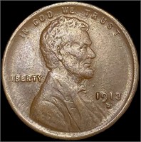 1913-D Wheat Cent ABOUT UNCIRCULATED