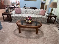 Coffee table and flower basket
