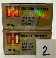 (50) Rounds Hornady 32 Auto Hollow Point.