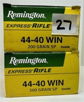 (100) Rounds Remington 44-40 Win.