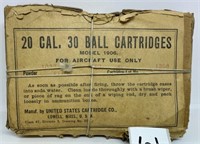 (19) Rounds United States 20 Cal 30 Ball