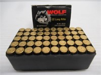 (50) Rounds of Wolf Match Target .22 Cal. Ammo.