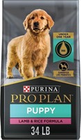 34 lbs Purina Pro Plan High Protein Puppy Food