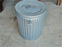 small metal trash can - clean inside